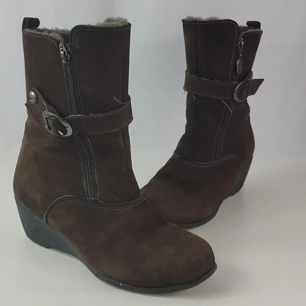 Pajar Suede Leather Wedges‎ Women's Winter Boots